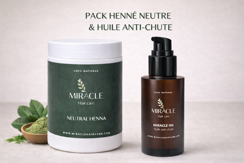 Pack Henna neutre et huile anti chute miracle